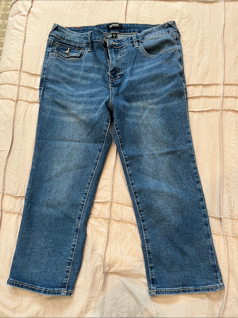 True Religion capris in Blue Denim